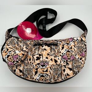 Betsey Johnson Leopard and Heart Crossbody Bag